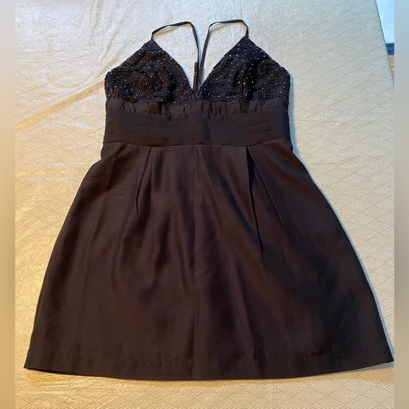 Women's Free People Short Black Beaded-Lace-Embroidered Dress - Picture 3 of 8